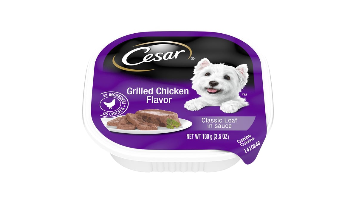 Cesar Canine Cuisine Grilled Chicken in Meaty Juices Dog Food (3.5 oz)