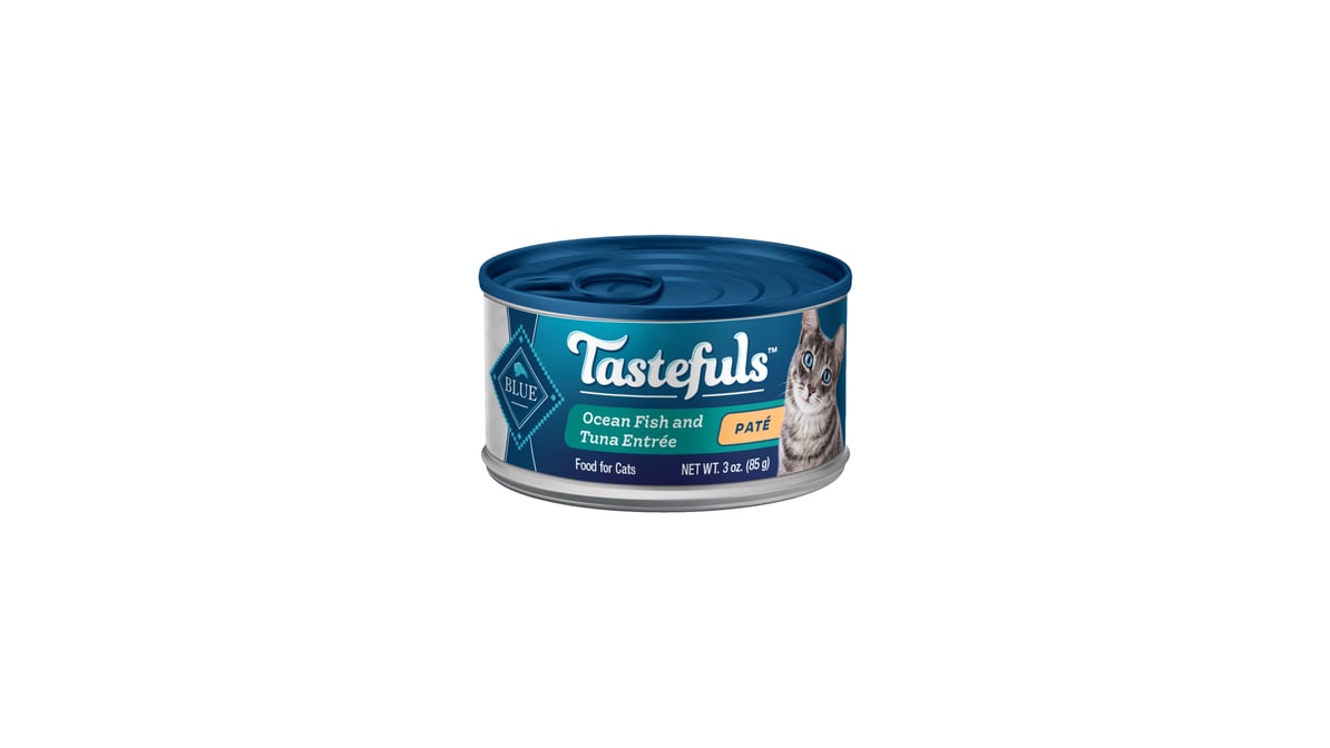 Blue Buffalo Tastefuls Natural Pate Cat Food Ocean Fish & Tuna Entree (3 oz)
