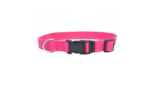 New Earth Soy Adjustable Dog Collar 0.375"" x 6""- 8"" Fuchsia