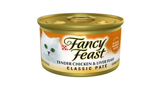 Fancy Feast Gourmet Cat Food Classic Pate Tender Liver & Chicken Feast (3 oz)