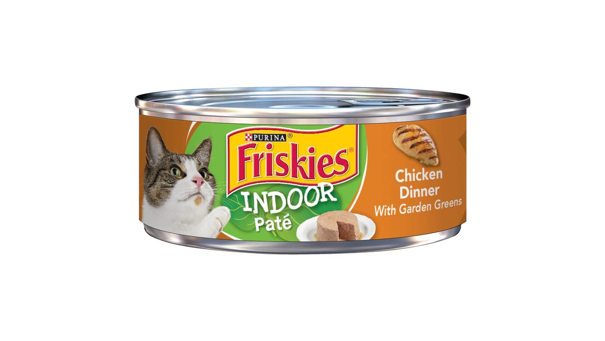 Friskies Chicken Dinner With Garden Greens Indoor Pate Cat Food (5.5 oz)