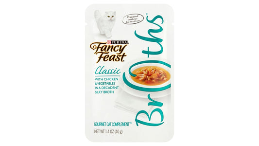 Fancy Feast Broths Classic Wet Cat Food with Chicken & Vegetables Pouch (1.4 oz)