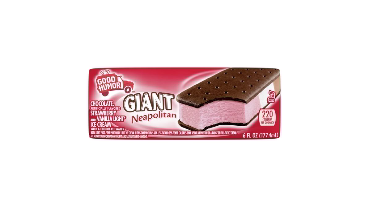 Good Humor Giant Ice Cream Sandwich Neapolitan (6 oz)