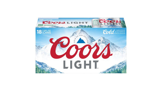 Coors Light American Light Lager Cans (12 oz x 18 ct)