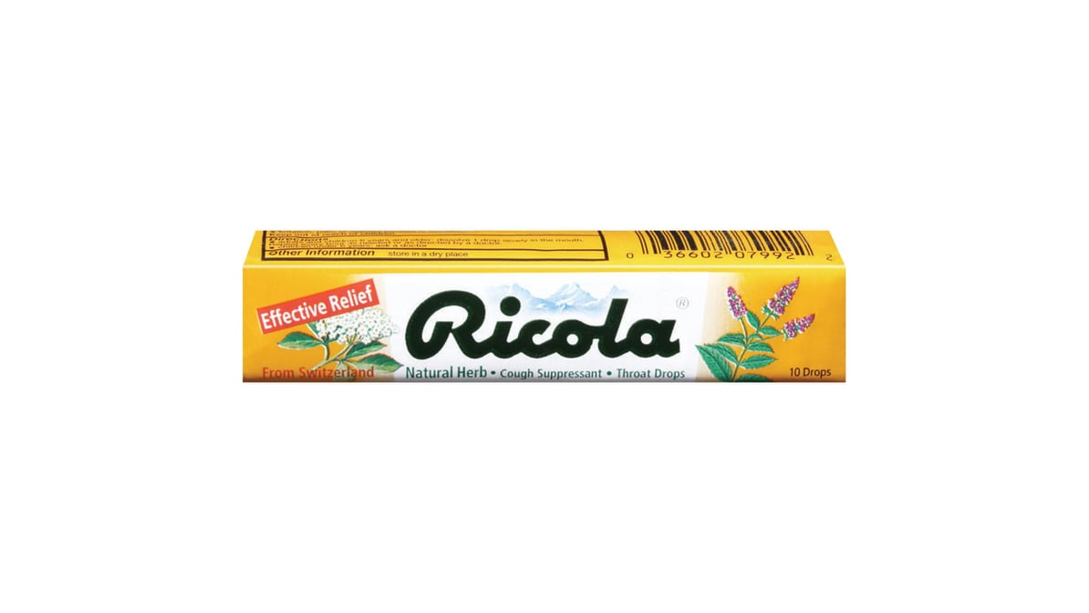 Ricola Cough Suppressant Throat Drops Natural Herb (10 ct)